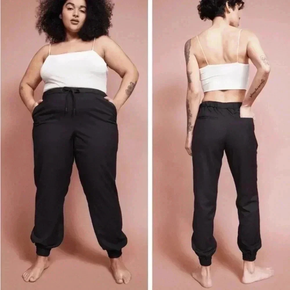 WILDFANG EMPOWER VEGAN LEATHER DRAWSTRING PANT